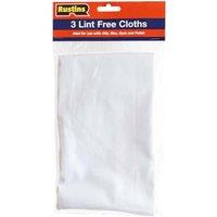 Rustins Lint Free Cloths - 300 x 300mm - Pack of 3