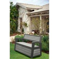 Keter Hudson Grey Outdoor Garden Storage Bench - 277L
