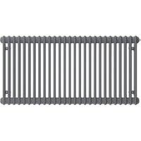 Henrad by Stelrad Grey 3 Column Concept Horizontal Designer Radiator - 600 x 854mm