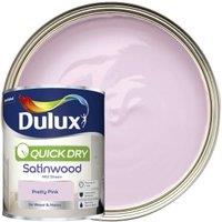 Dulux Quick Drying Satinwood Paint - Pretty Pink - 750ml