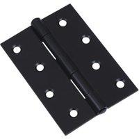 Wickes Matt Black Butt Hinge - 102mm - Pack of 2