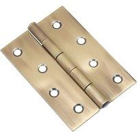 Wickes Antique Brass Butt Hinge - 102mm - Pack of 2
