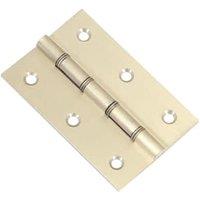 Wickes Pack of 2 Double Steel Washered Butt Hinges, in Satin Nickel, Solid Brass, Size: 76mm