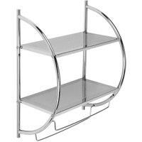 Croydex Wall Mounted Bathroom Towel Rack - Chrome