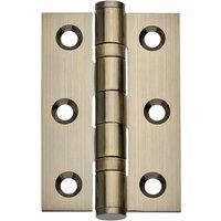 Wickes Antique Brass Ball Bearing Hinge - 76mm - Pack of 3