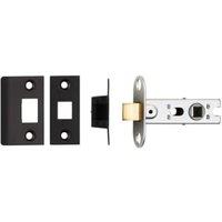 Carlisle Matt Black Bolt Through Square Tubular Mortice Latch - 64mm