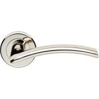 Serozzetta Trenta Polished Nickel Round Rose Door Handle - 1 Pair