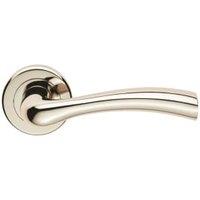 Serozzetta Cinquanta Polished Nickel Round Rose Door Handle - 1 Pair