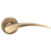 Serozzetta Olivier Antique Brass Round Rose Door Handle - 1 Pair