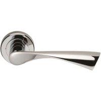 Serozzetta Breeze Polished Chrome Round Rose Door Handle - 1 Pair