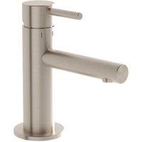 VitrA Origin Short Neck Compact Mono Basin Mixer Tap - Brushed Nickel