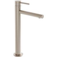 VitrA Origin Tall Neck Mono Basin Mixer Tap - Brushed Nickel