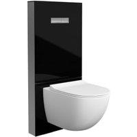 VitrA Vitrus Glass Surround Concealed Cistern for Wall Hung Toilet Pans - Black