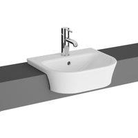 Kerala 1 Tap Hole Semi Recessed Cloakroom Basin - 550mm