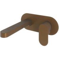 Beckington Single Lever Wall Mounted Mono Basin Mixer Tap - Brushed Bronze