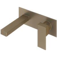 Ashton Single Lever Wall Mounted Mono Basin Mixer Tap - Brushed Nickel