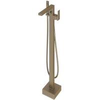 Ashton Floor Standing Bath Shower Mixer Tap - Brushed Nickel