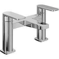 Hemington Double Lever Deck Mounted Bath Filler Tap - Chrome