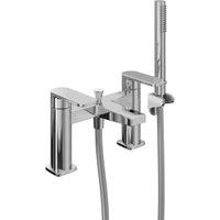 Hemington Double Lever Deck Mounted Bath Shower Mixer Tap - Chrome