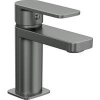 Hemington Single Lever Compact Mono Basin Mixer Tap - Matt Anthracite
