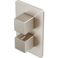 Hadleigh Concealed 1 Outlet Square Thermostatic Shower Valve - Brushed Nickel