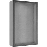 Abacus Pre-finished Metallic Zinc Effect Recessed Bathroom Storage Unit 420 x 350 x 180mm