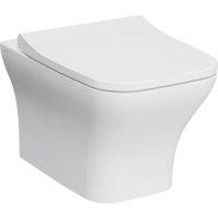 Kerala Square Smooth Flush Wall Hung Toilet Pan & Soft Close Seat