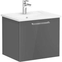 VitrA Avery Storm Grey Wall Hung Vanity Unit & Basin - 600 x 415mm