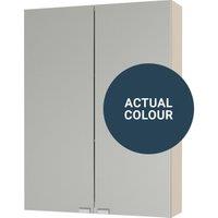 Duarti By Calypso Cascade 500mm Slimline Mirrored 2 Door Wall Hung Unit - Twilight Blue