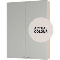 Duarti By Calypso Highwood 500mm Slimline Mirrored 2 Door Wall Hung Unit - Taupe