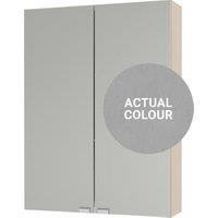 Duarti By Calypso Highwood 500mm Slimline Mirrored 2 Door Wall Hung Unit - Fossil Grey