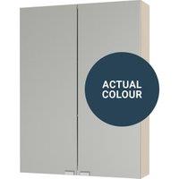 Duarti By Calypso Highwood 500mm Slimline Mirrored 2 Door Wall Hung Unit - Twilight Blue