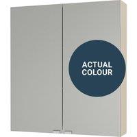 Duarti By Calypso Cascade 600mm Slimline Mirrored 2 Door Wall Hung Unit - Twilight Blue