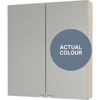 Duarti By Calypso Beaufort 600mm Slimline Mirrored 2 Door Wall Hung Unit - Bermuda Blue