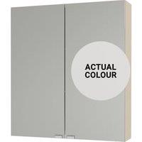 Duarti By Calypso Beaufort 600mm Slimline Mirrored 2 Door Wall Hung Unit - Grey Varnish