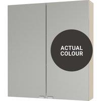 Duarti By Calypso Beaufort 600mm Slimline Mirrored 2 Door Wall Hung Unit - Ember Grey