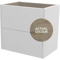 Duarti By Calypso Cascade 600mm Slimline 2 Drawer Wall Hung Vanity Unit - Grey Bark