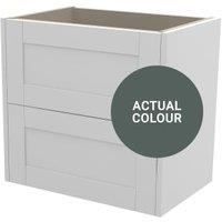 Duarti By Calypso Highwood 600mm Slimline 2 Drawer Wall Hung Vanity Unit - Woodland Green