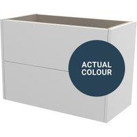 Duarti By Calypso Cascade 800mm Slimline 2 Drawer Wall Hung Vanity Unit - Twilight Blue