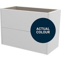 Duarti By Calypso Cascade 800mm Slimline 2 Drawer Wall Hung Vanity Unit - Midnight Blue