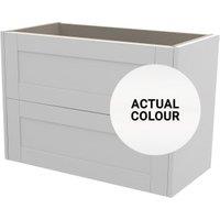 Duarti By Calypso Highwood 800mm Slimline 2 Drawer Wall Hung Vanity Unit - Matt White