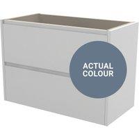 Duarti By Calypso Beaufort 800mm Slimline 2 Drawer Wall Hung Vanity Unit - Bermuda Blue