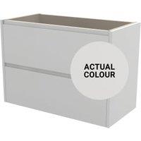 Duarti By Calypso Beaufort 800mm Slimline 2 Drawer Wall Hung Vanity Unit - Grey Varnish