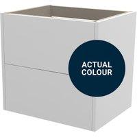 Duarti By Calypso Cascade 600mm Full Depth 2 Drawer Wall Hung Vanity Unit - Midnight Blue