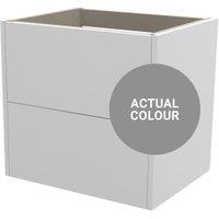 Duarti By Calypso Cascade 600mm Full Depth 2 Drawer Wall Hung Vanity Unit - Twilight Grey