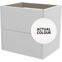 Duarti By Calypso Cascade 600mm Full Depth 2 Drawer Wall Hung Vanity Unit - Matt White