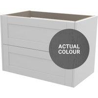 Duarti By Calypso Highwood 800mm Full Depth 2 Drawer Wall Hung Vanity Unit - Panther Grey
