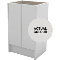 Duarti By Calypso Cascade 500mm Slimline 2 Door Floor Standing Vanity Unit - Mirror Grey