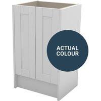 Duarti By Calypso Highwood 500mm Slimline 2 Door Floor Standing Vanity Unit - Twilight Blue