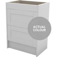 Duarti By Calypso Highwood 600mm Slimline 2 Drawer Floor Standing Vanity Unit - Fossil Grey